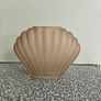Pink hued Sea Shell Art Deco style glass vase Image 3