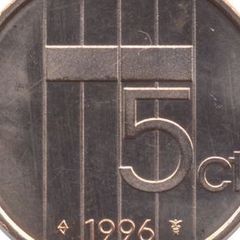 1989 Holland coin 5 Guilders (Queen Beatrix)