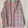 ASOS collusion oversized check print shirt size 8 pink green Image 2