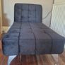 Modern black chaise longue Image 3