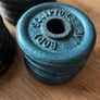 2x 9kg cast iron dumbbells Image 6