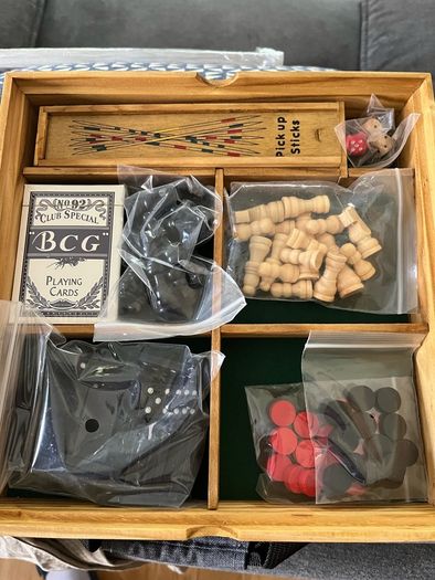 Wooden Board Game Six In One