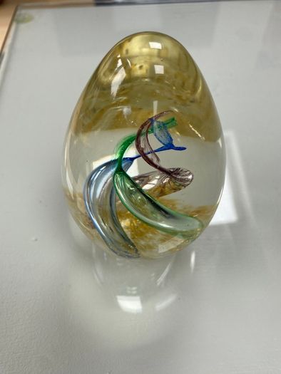 Reduced Fabulous vintage hand blown glass paperweight