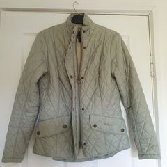 Green Barbour Waisted Jacket with pockets