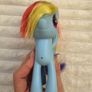 Hasbro 2016 G4 My Little Pony The Movie Rainbow Dash Brushable Hair approx. 6 Inches Dirty Damaged Her hair in some kind of glue Please see photos Image 9