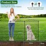 12 Panel No Dig Decorative Garden Fence with Gate - 107cm H x 8.1 m L, Tall Animal Barrier for Dogs Rabbits, Rustproof Metal Wire Panels for Yard, Patio, and Outdoor Border Use Image 2