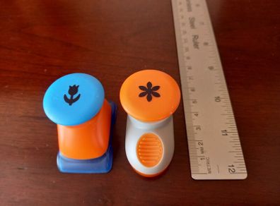 Pair of flower paper punches