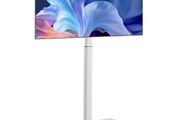 Rolling TV Stand, Mobile TV Cart for 32-70 Inch Screens, 25 Left-Right Rotation and Height Adjustable TV Mount on Wheels, Holds up to 99 lbs for Corner, Bedroom, Outdoor, Max VESA 600x400mm