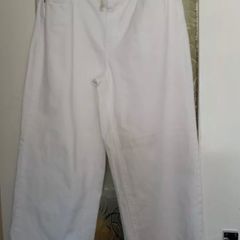 Wide Leg White 3/4Trousers joules Jeans