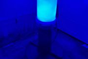 lamp with pulsating blue light