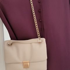 VINTAGE Ester Ken Paris burgundy long-line split panel blouse Sz L (Fit 12-14UK)