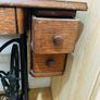 Vintage wooden singer sewing table Image 6