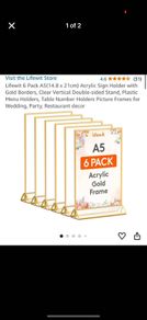 A5 gold frames/table numbers