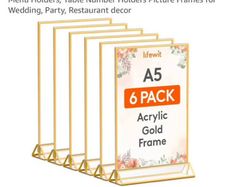 A5 gold frames/table numbers