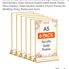 A5 gold frames/table numbers