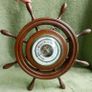 Vintage Barigo barometer. Brass and wood surround. Image 4