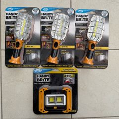 4 x JML lights , 3 x cordless work lights, 1 x cordless floodlight all brand new