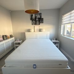 Brimnes bed / bed side tables and mattress