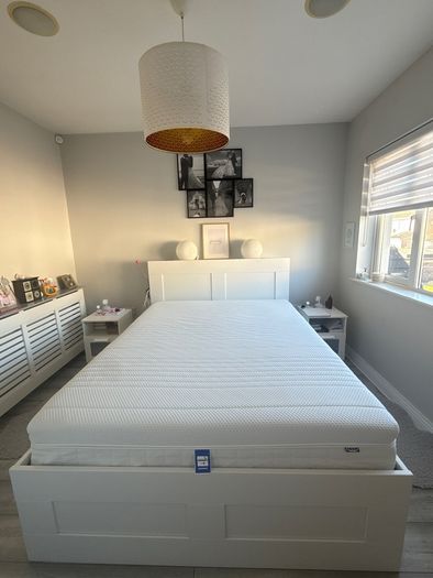 Brimnes bed / bed side tables and mattress