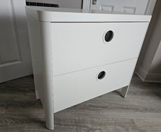 IKEA BUSUNGE 2-Drawer Chest White, Discontinued, Very Good Condition