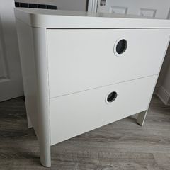 IKEA BUSUNGE 2-Drawer Chest White, Discontinued, Very Good Condition