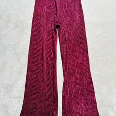 Christmas festive velvet plisse Pants new