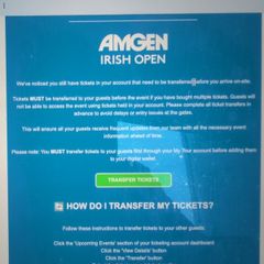 Amgen Irish open - Friday tickets