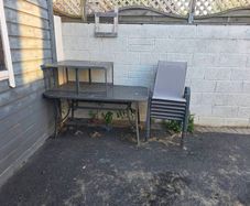 garden table and chairs.