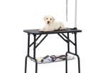 Adjustable Dog Grooming Table with 1 Loop and Basket