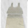SKIMS Kim Kardashian Seamless Rib Aqua Green Lounge Set Bralette + Boxer Shorts Size S/M Image 5