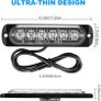 2 X Amber 6 Led Recovery Strobe Grill Breakdown Flashing Light Image 3