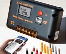 ECO-WORTHY 30A 12V/24V PWM USB Solar Panel Charge Controller
