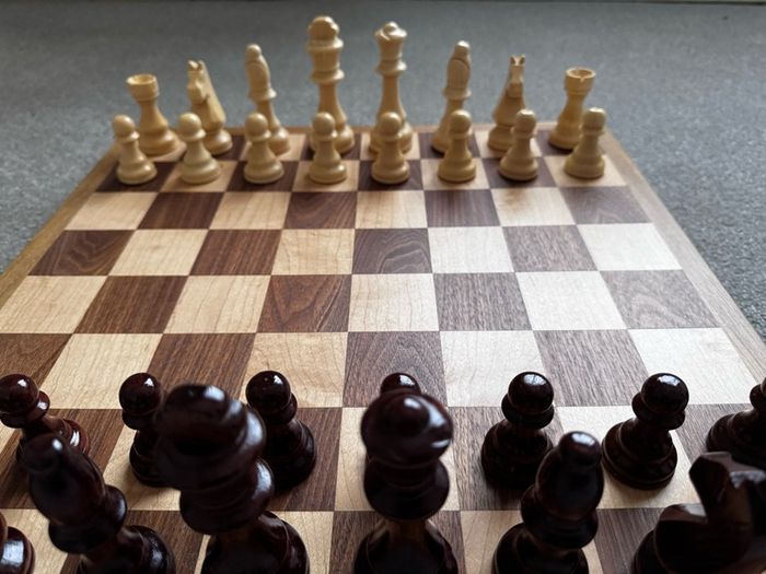 Handmade Chessboard - Walnut, Maple and Oak with Large Chess Pieces