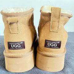 Ugg boots chestnut short platform