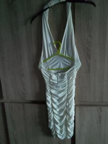 Cream halter dress tunic size small