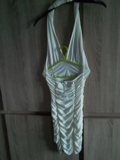 Cream halter dress tunic size small