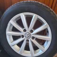Genuine 16" VW Alloys & Tyres (Excellent Tread) 5x112