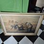 Large Retro Vintage Mid Century large original framed Print on board  of The Gleaners by Jean-Francois Millet Image 4