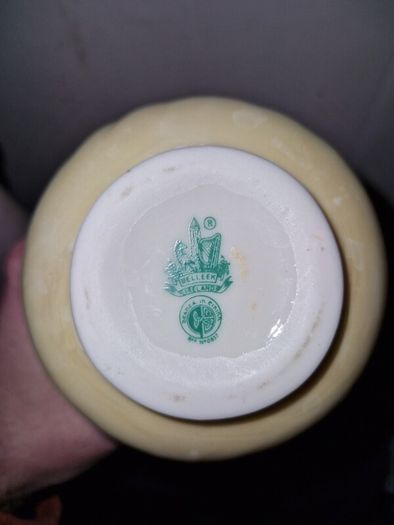 Vintage matching pair of Belleek vases
