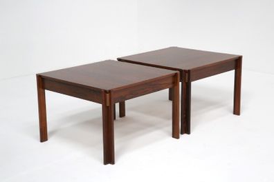 Vintage Pair of Swedish Rosewood Side Tables by Invgar Stockum, 1965