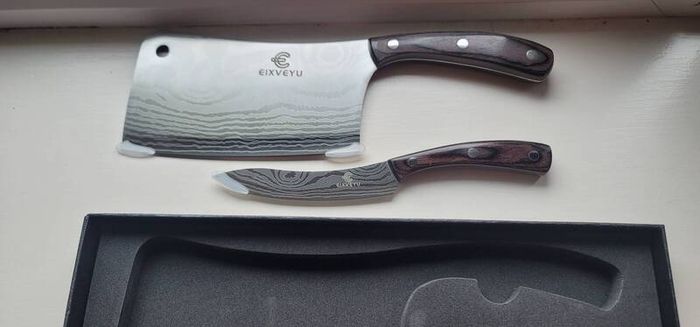 Kitchen knives (set). New, in packaging. Sharp and comfortable