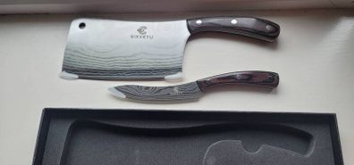 Kitchen knives (set). New, in packaging. Sharp and comfortable