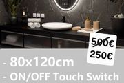 LED Bathroom Mirror 80x120cm Demister Antifog Touch Switch