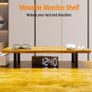 Computer Desk with Drawers Power Outlets 100 cm Office Storage Monitor Stand Reversible Small Desks for Home Bedroom Brown Image 6
