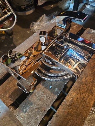 Chrome basin mixer taps