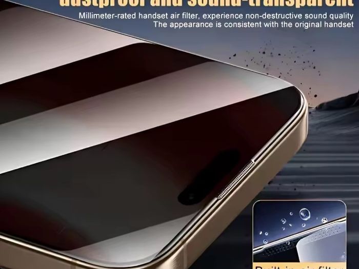 iPhone 15 pro Full Coverage Privacy Tempered Glass Screen Protector