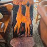 Exceptional Carved Mpingo Wood folding chair Image 3