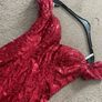 Red sequin off shoulder debs dress Image 4