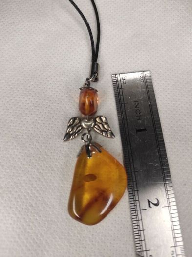 Amber Angel charm