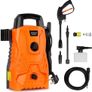 Electric Pressure Washer,1300w Max.100Bar Power Washer,Jet Washer with Foam Cannon for Cars/Fences/Driveways/Home/Patios Image 2